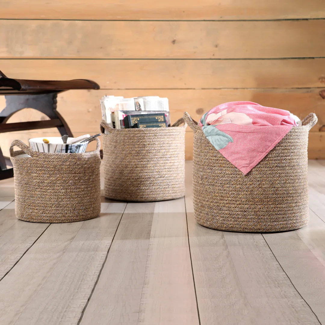 Kenso Polypropylene Organizer Bin Medium in Beige Colour by Living Essence - HomeTown