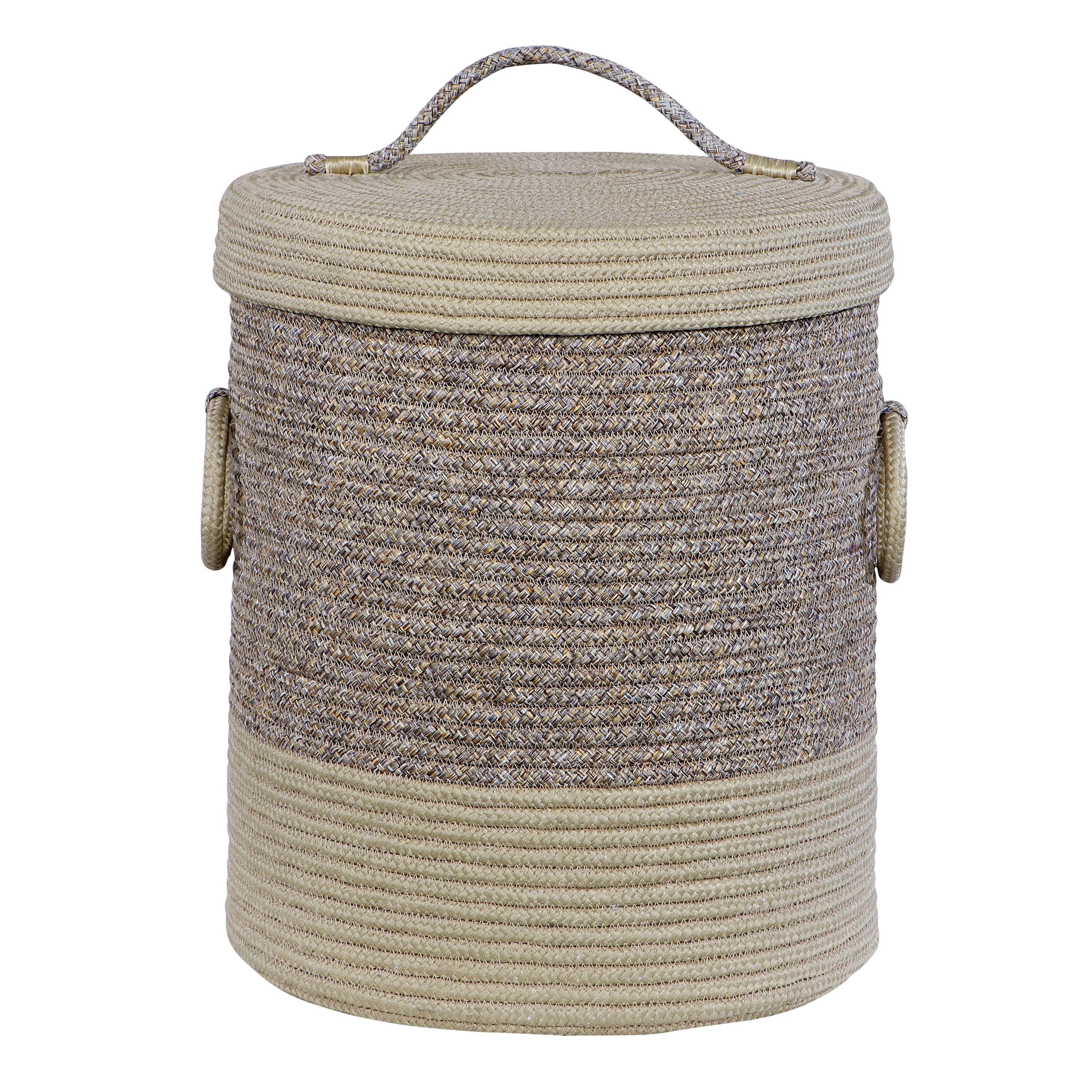 Kenso Polypropylene Laundry Basket in Beige Colour by Living Essence - HomeTown