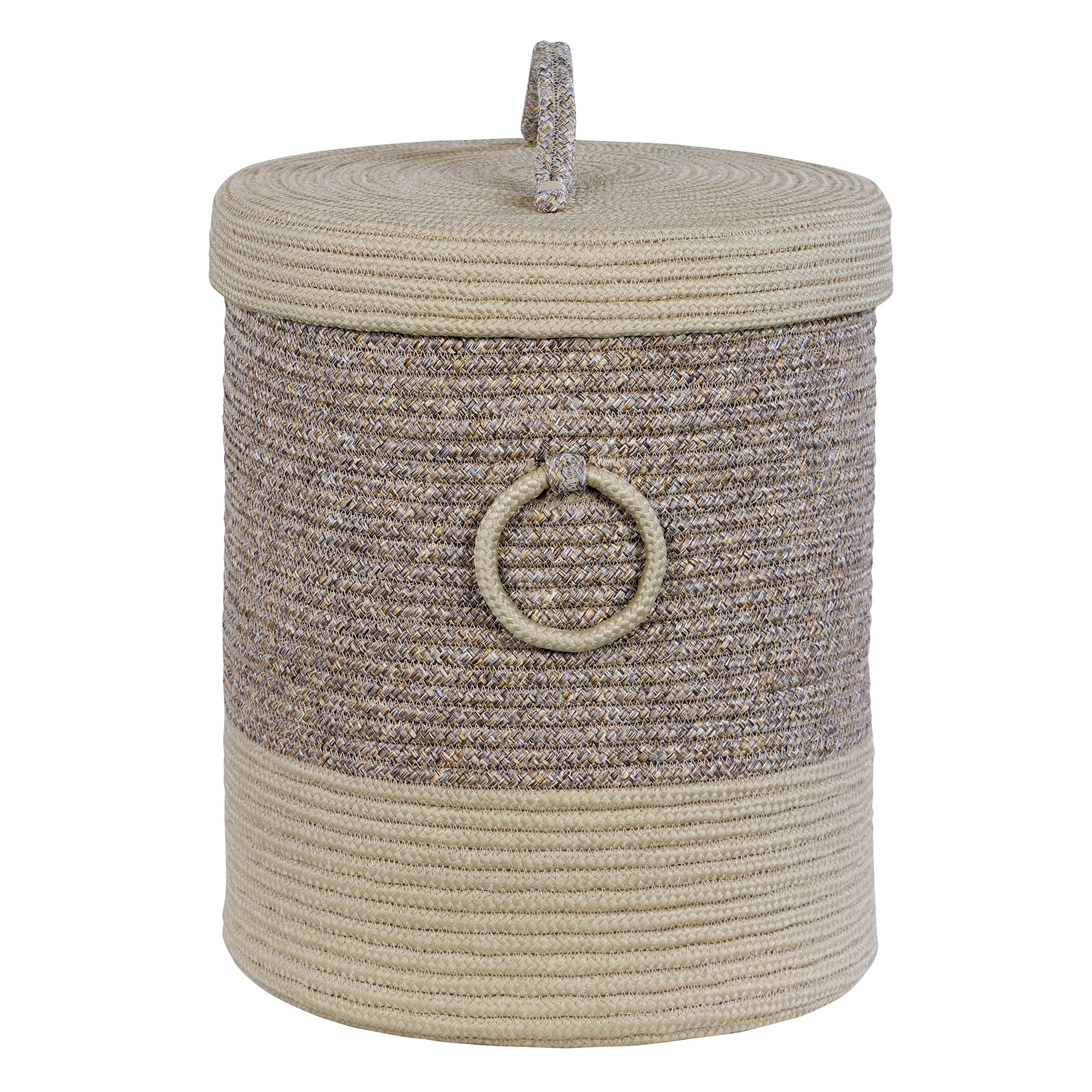 Kenso Polypropylene Laundry Basket in Beige Colour by Living Essence - HomeTown