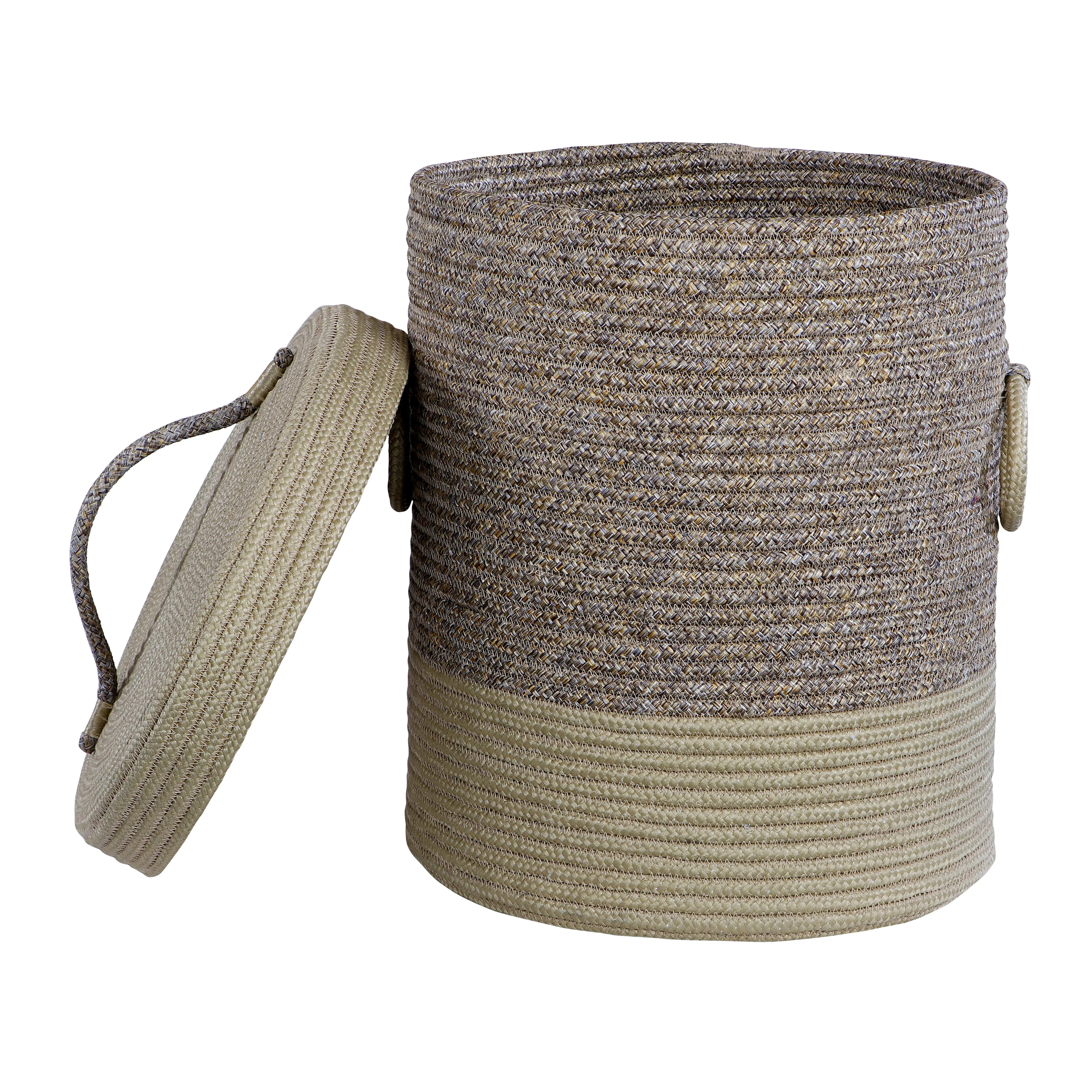 Kenso Polypropylene Laundry Basket in Beige Colour by Living Essence - HomeTown