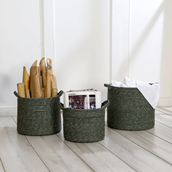Seiso Polypropylene Organizer Bin Small in Green Colour by Living Essence dimensions