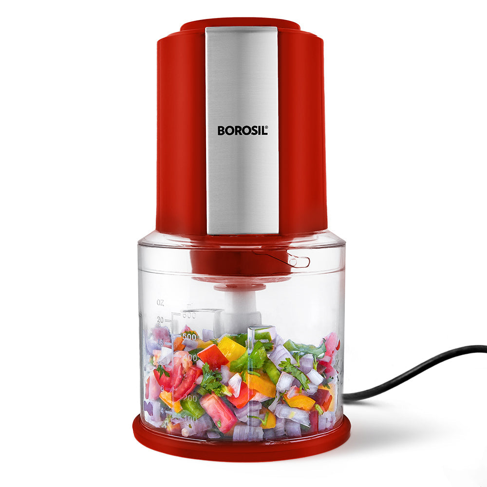 BOROSIL CHEFDELITE 300 WATT CHOPPER RED