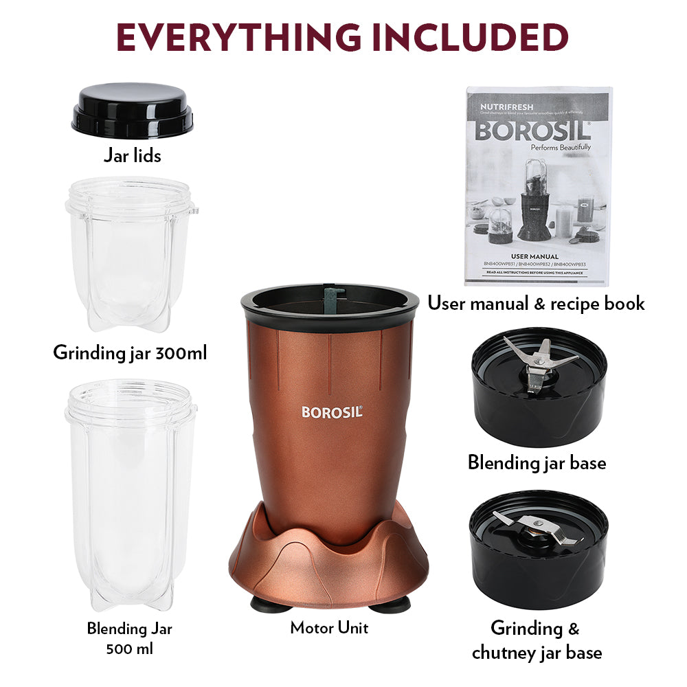 BOROSIL NUTRIFRESH BROWN PB32   400 WATT