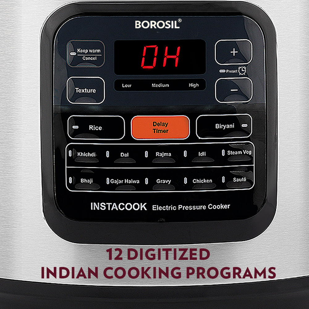 BOROSIL INSTACOOK ELECTRIC PRESSURE COOKER 6 LITRE