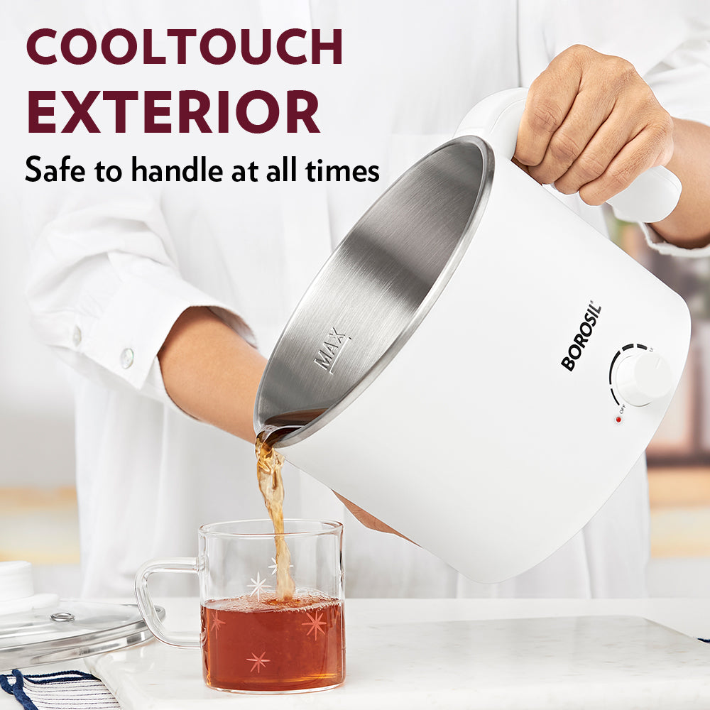 BOROSIL COOLTOUCH MULTI KETTLE 650 WATT 1.2 LITRE