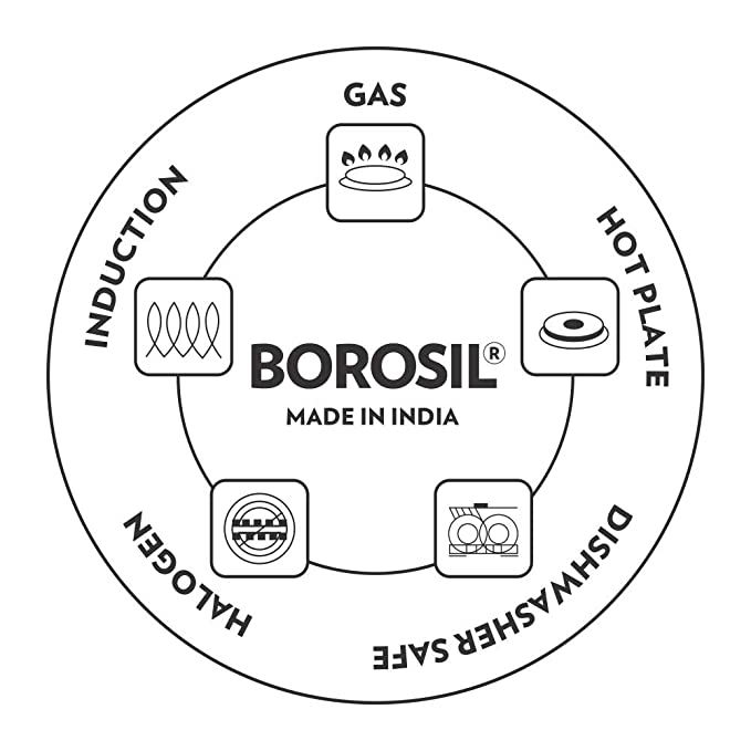BOROSIL STAINLESS STEEL HANDI CASSEROLE 18CM 2.8 LITRE