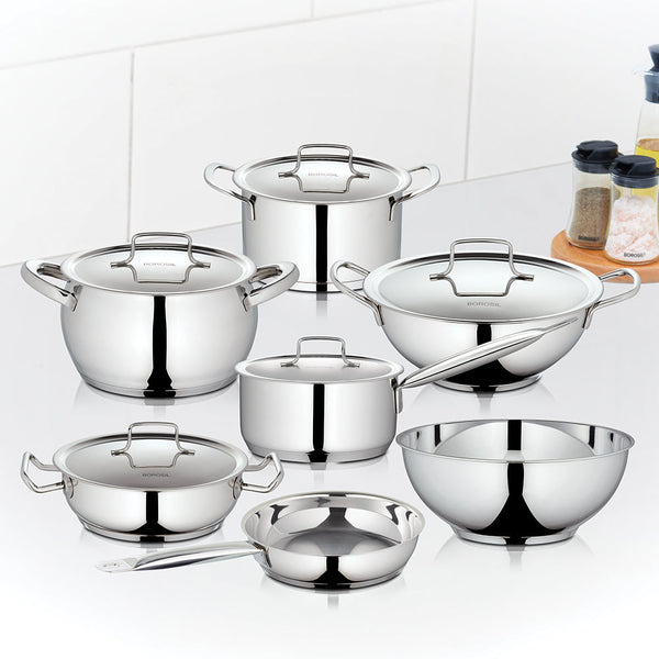 Borosil Stainless Steel Handi Casserole 1.6litre dimensions