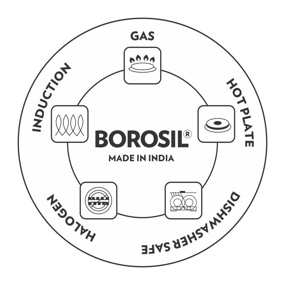 BOROSIL STAINLESS STEEL HANDI CASSEROLE 16CM 1.6LITRE