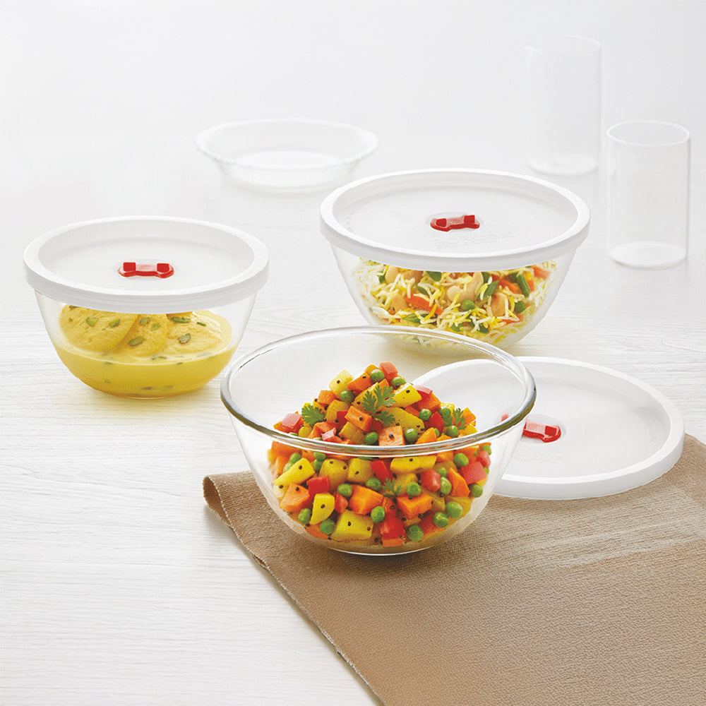 Borosil Mixingbowl | Set of 3pcs (500ml +750ml+1000ml)