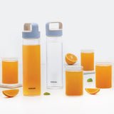 Borosil Neo Glass Bottle 2pcs & Medium Glass 4pcs | Set of 6 Pcs
