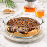 Borosil Glass Round Baking Dish with Handle 1.2 Litre