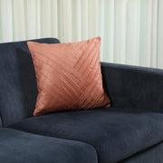 Plush Elegance Art Deco Cushion Cover Blue, 40X40cm - HomeTown