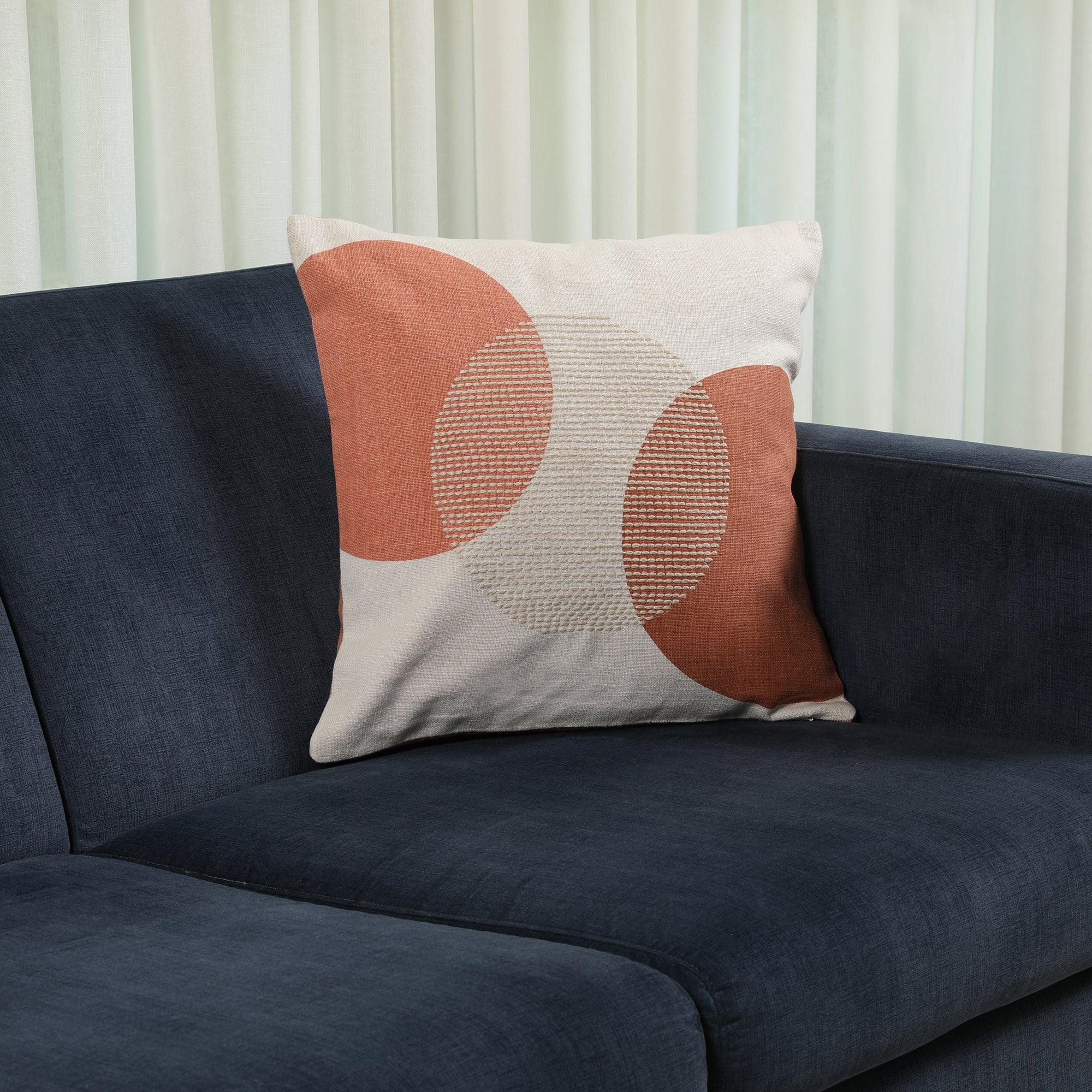Modern Chic Cushion Cover Rust/Off White, 40X40cm - HomeTown