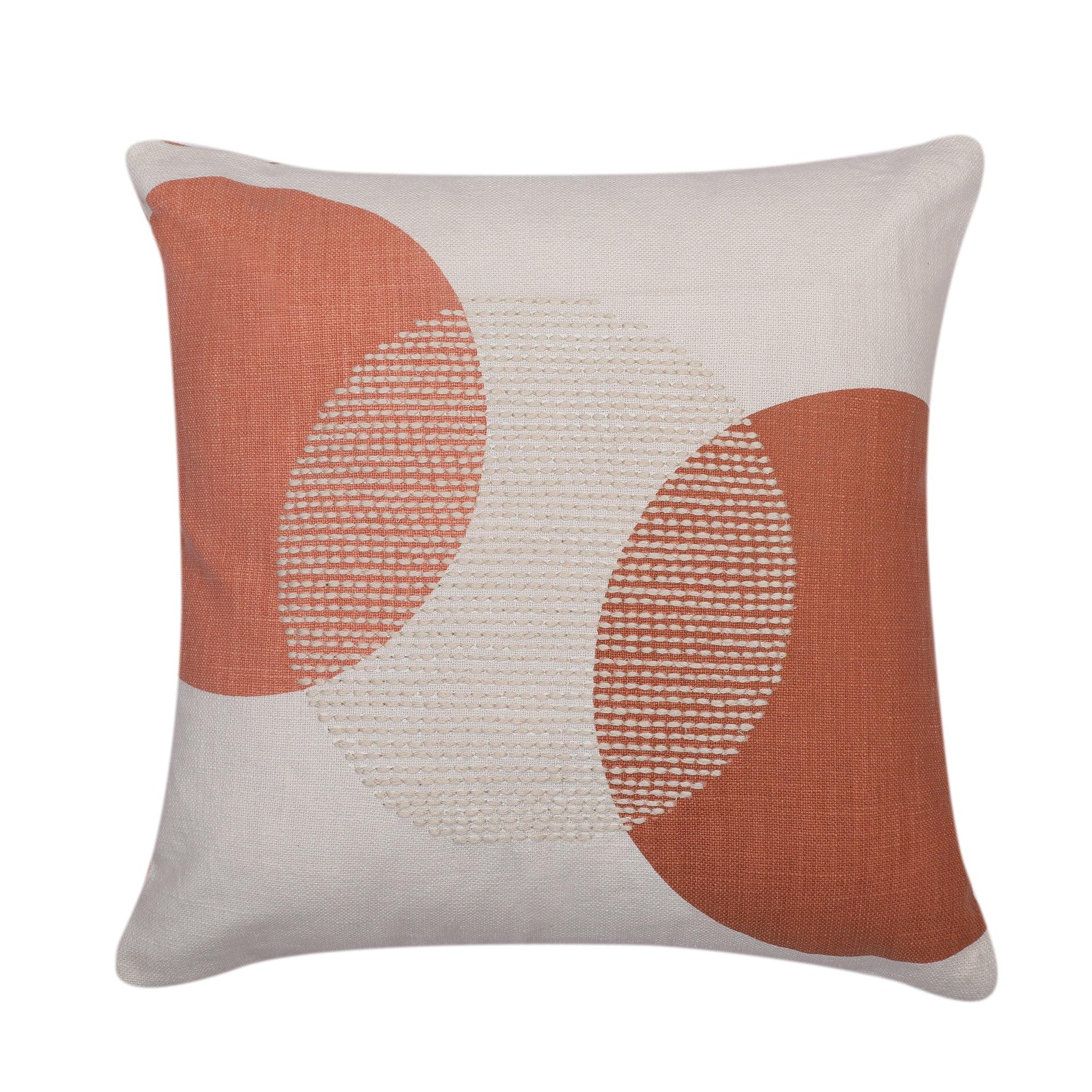 Modern Chic Cushion Cover Rust/Off White, 40X40cm - HomeTown