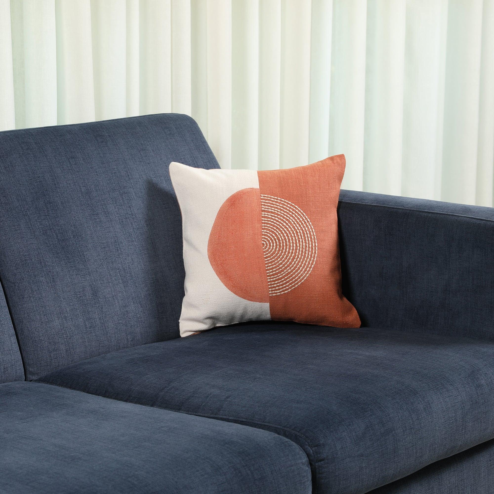 Modern Chic Cushion Cover Rust/Off White, 30X30cm - HomeTown