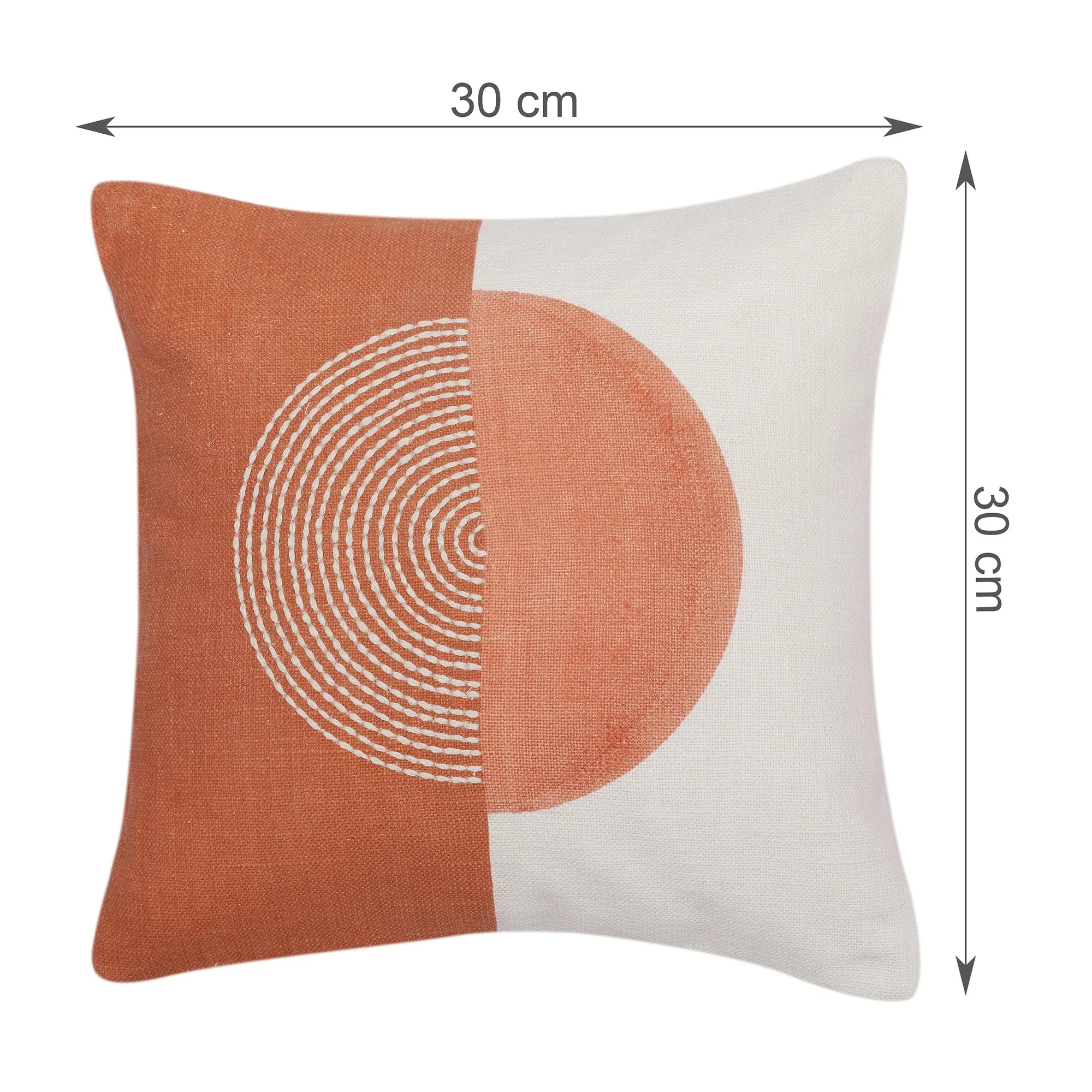 Modern Chic Cushion Cover Rust/Off White, 30X30cm - HomeTown