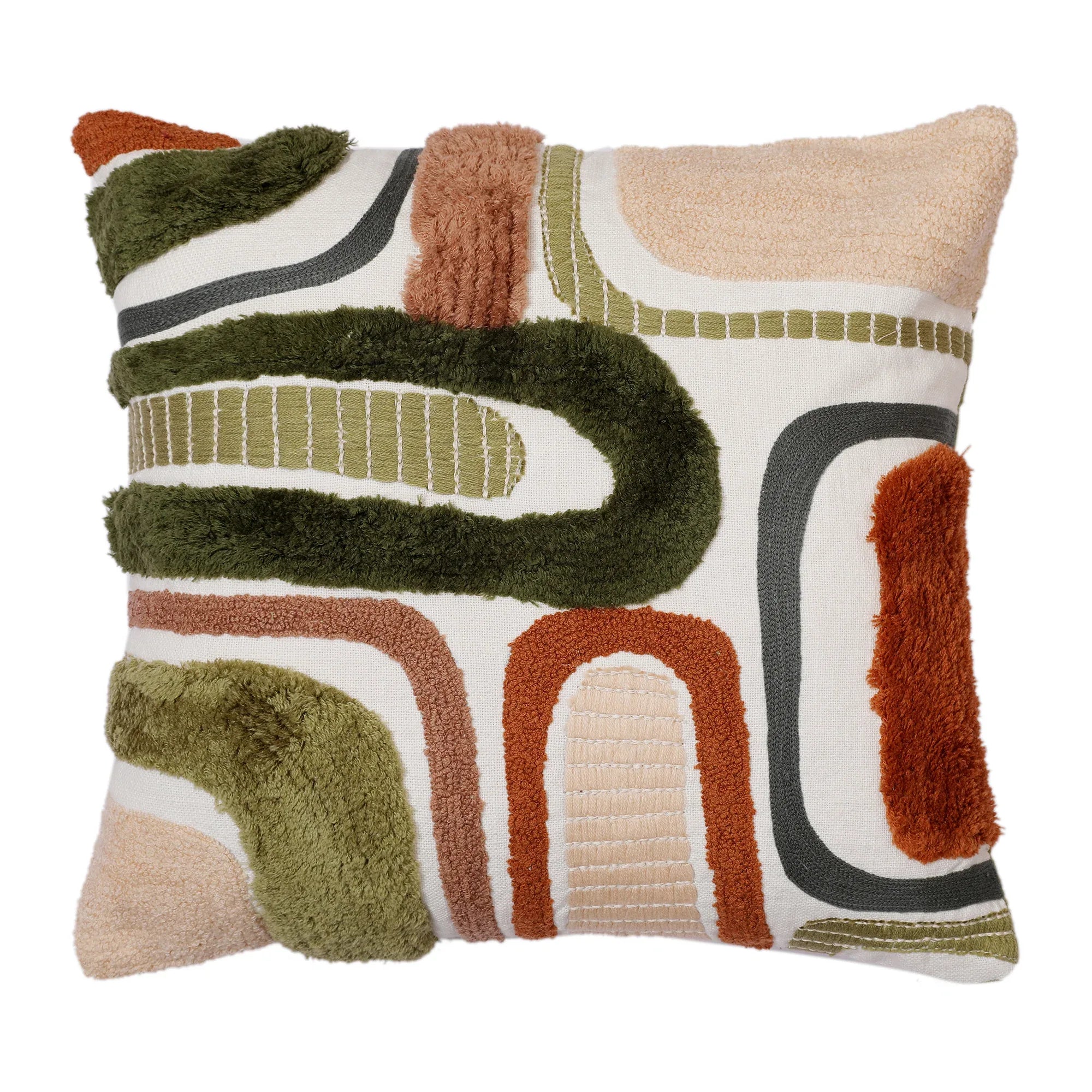Modern Chic Cushion Cover Multi Green, 40X40cm - HomeTown