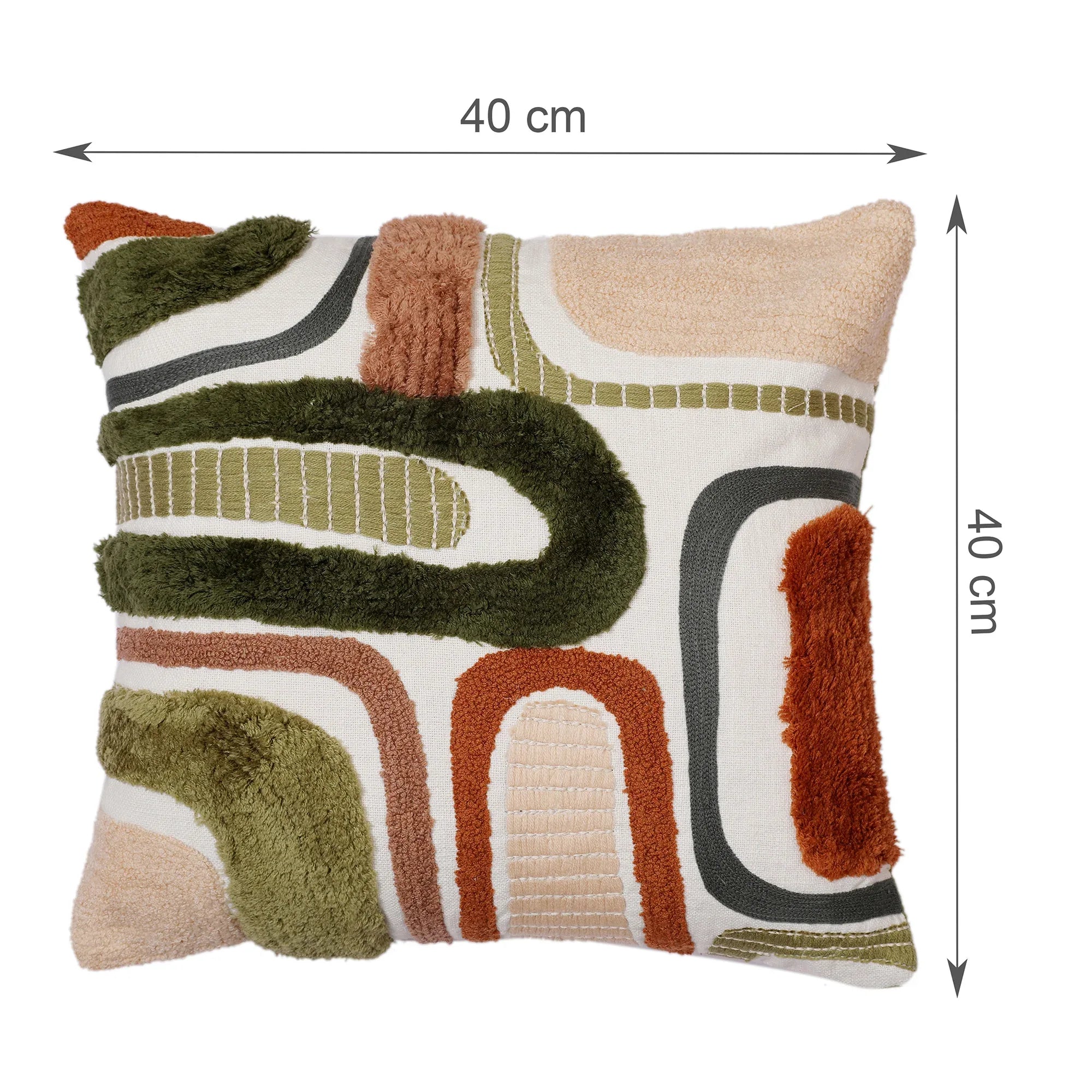 Modern Chic Cushion Cover Multi Green, 40X40cm - HomeTown