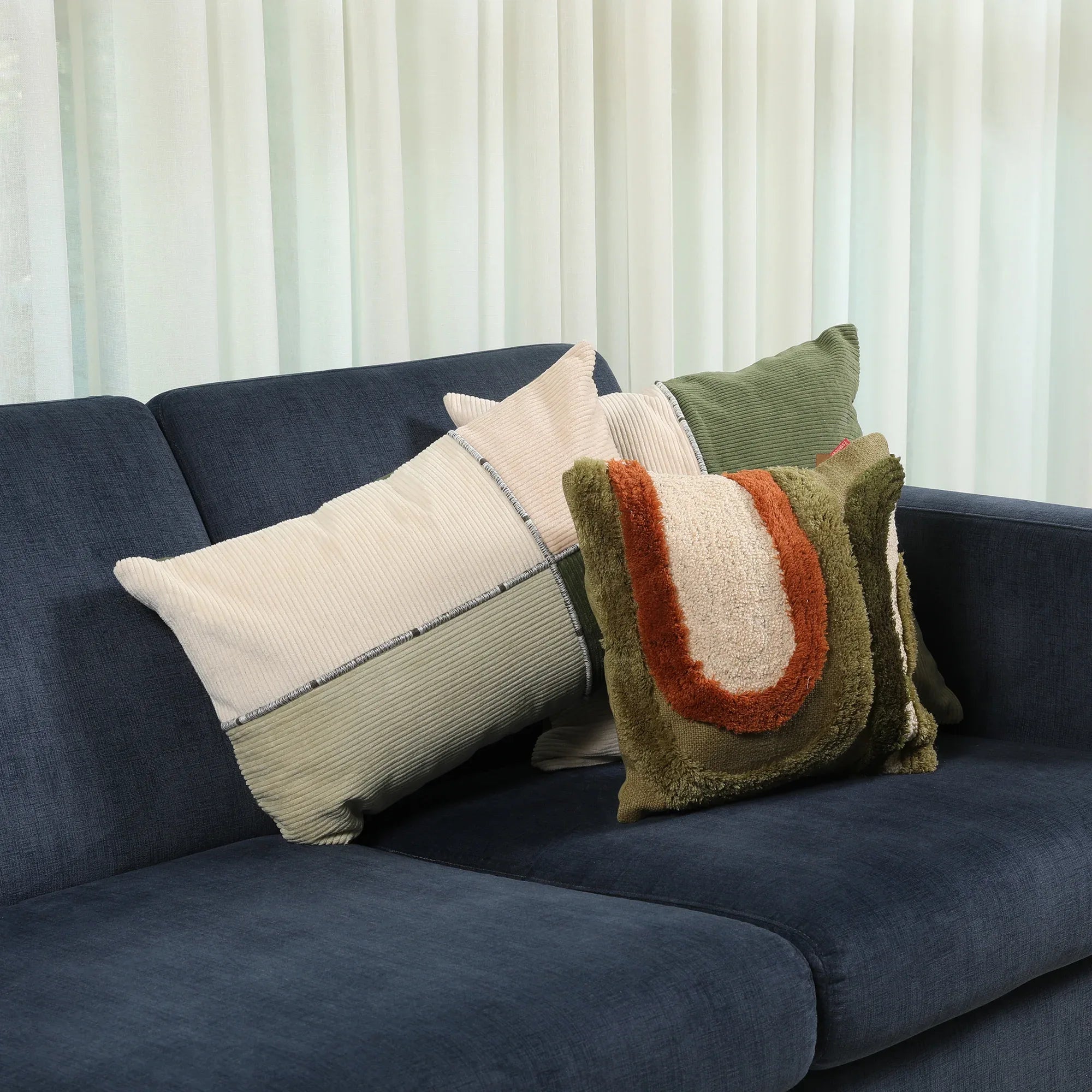 Modern Chic Cushion Cover Multi Green, 30X30cm - HomeTown