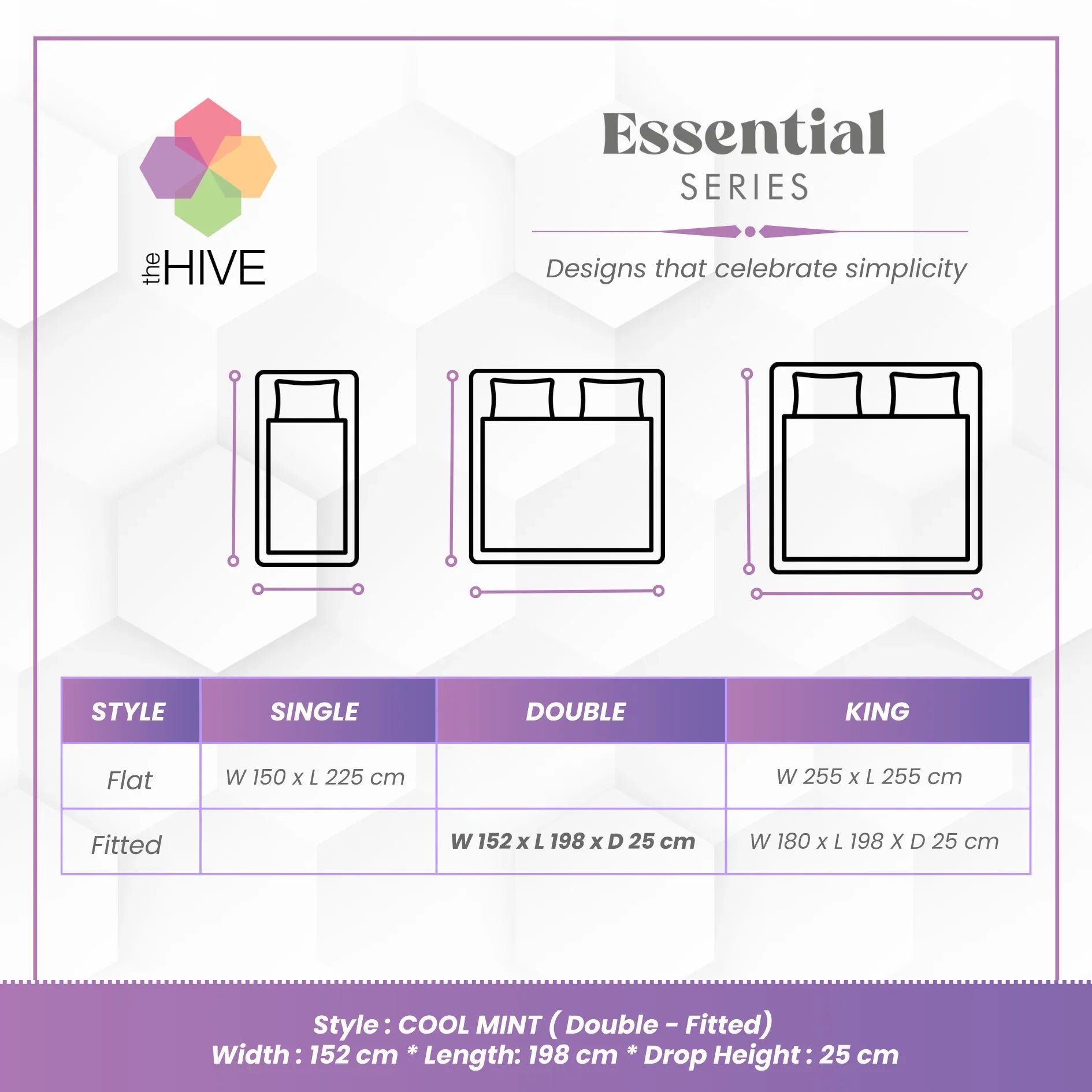 Comfy Beds Double Fitted Sheet Cool Mint,152x198cm - HomeTown