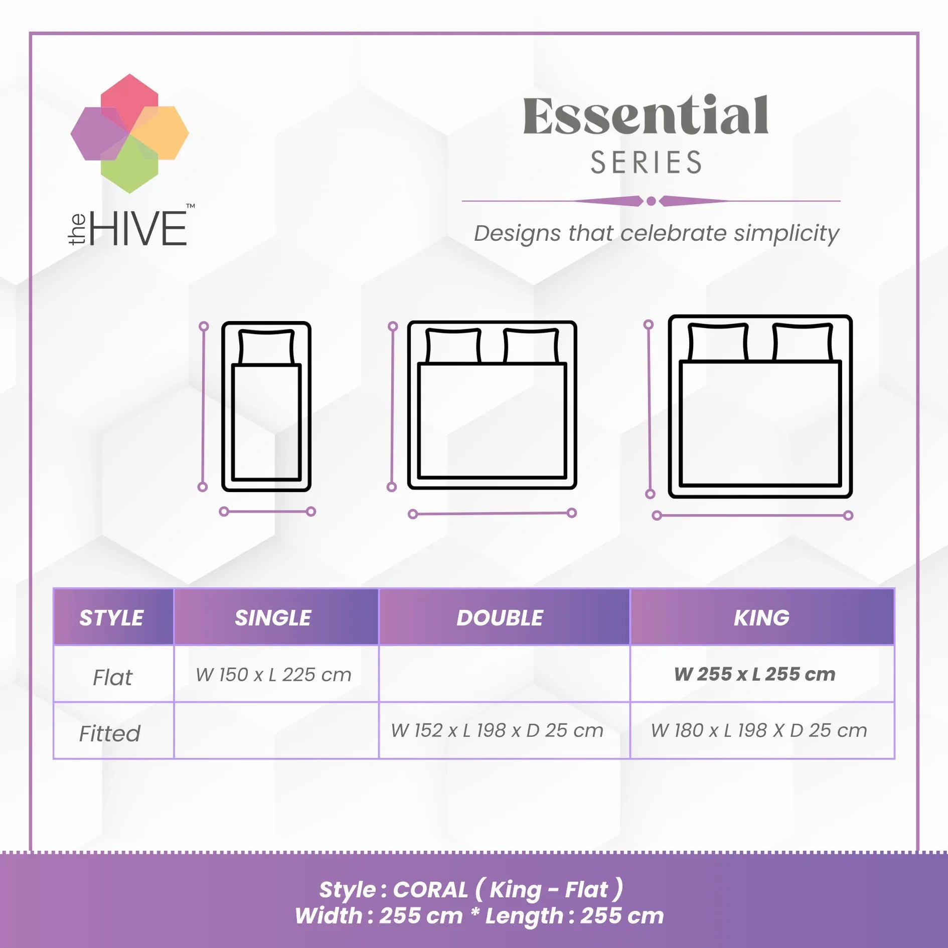 Comfy Beds King Flat Sheet Coral,255x255cm - HomeTown