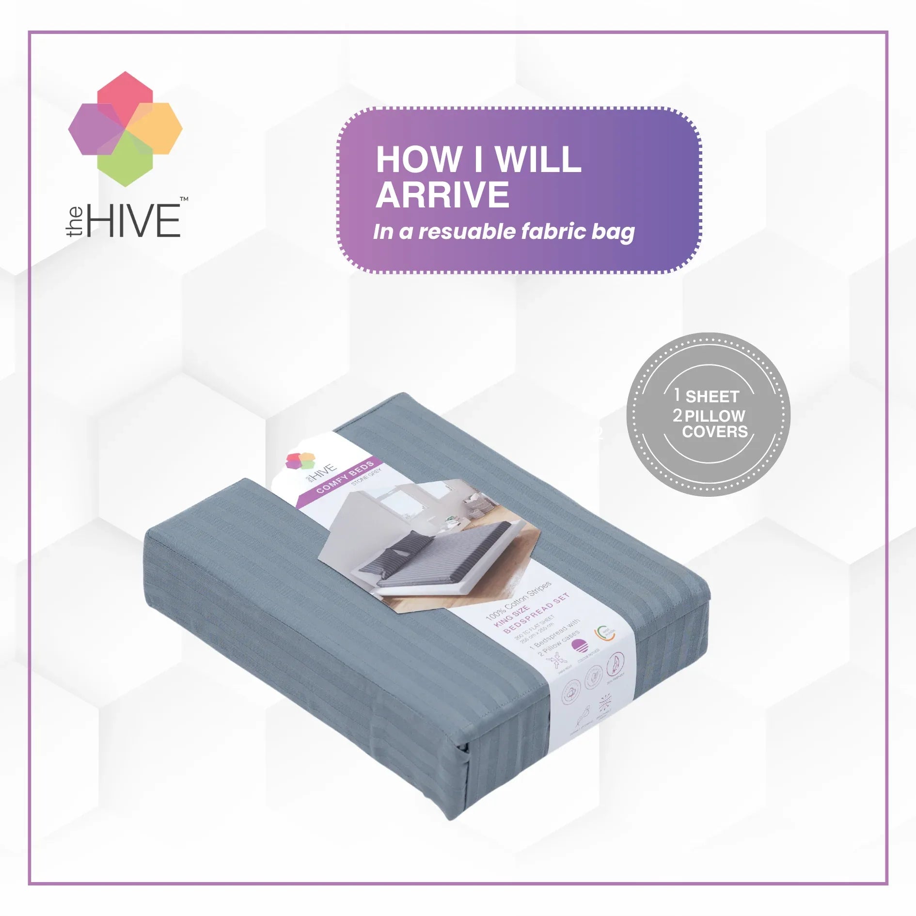 Comfy Beds King Flat Sheet Stone Grey,255x255cm - HomeTown