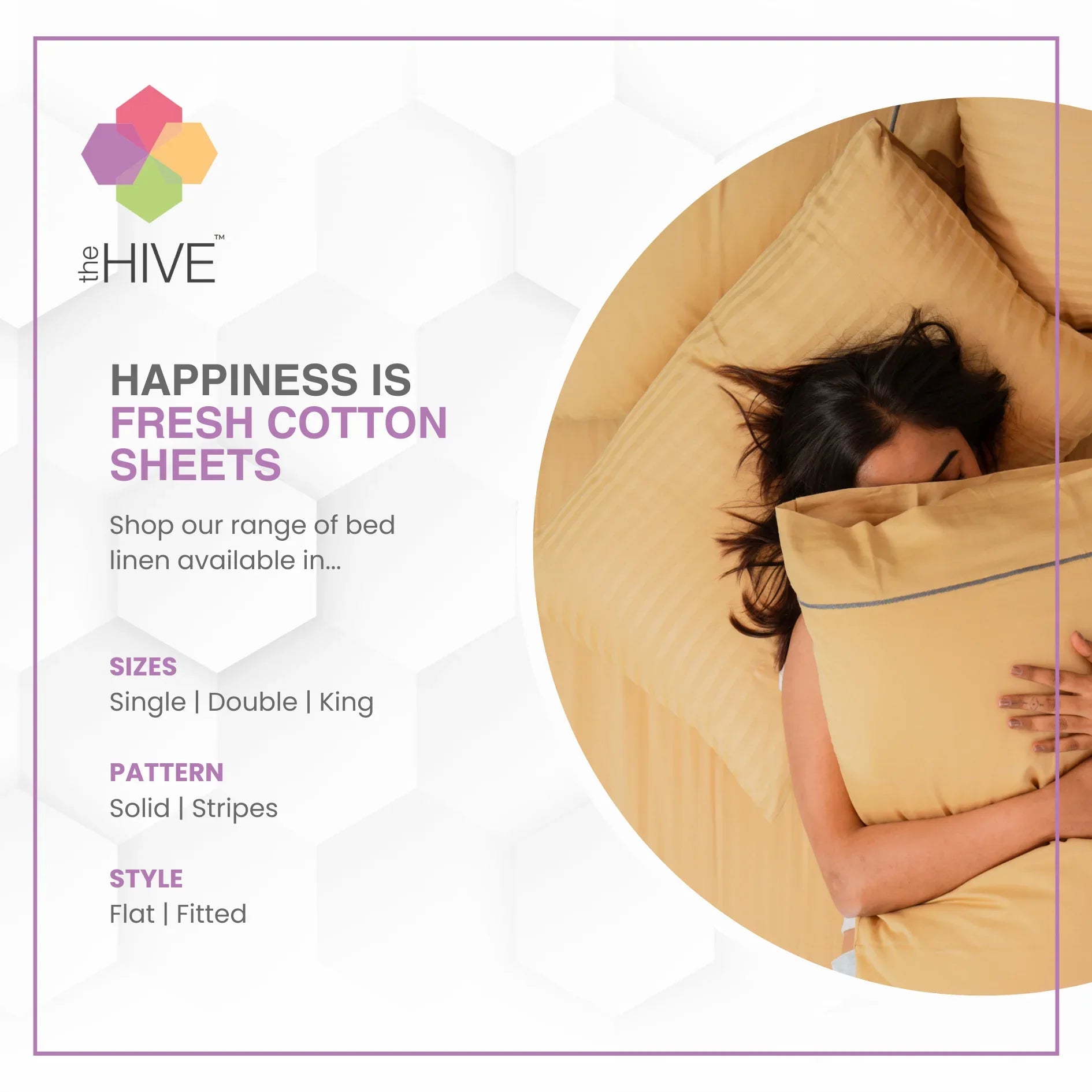 Comfy Beds Set of 2 Pillow Covers Champagne, 45x70cm - HomeTown