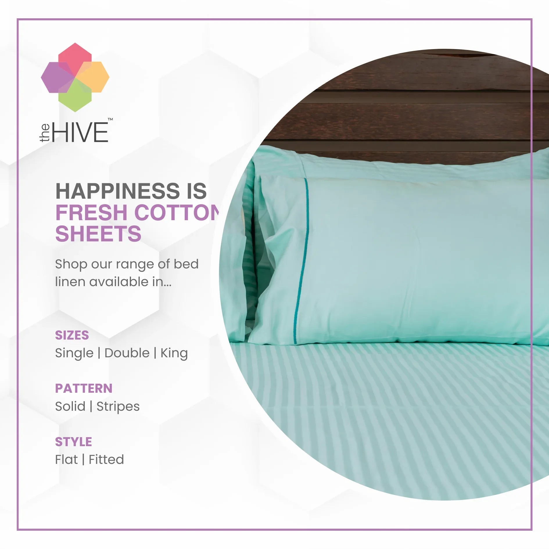 Comfy Beds Set of 2 Pillow Covers Pistachio, 45x70cm - HomeTown