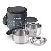BOROSIL STAINLESSS STEEL INSULATED LUNCH BOX 2*280ML
