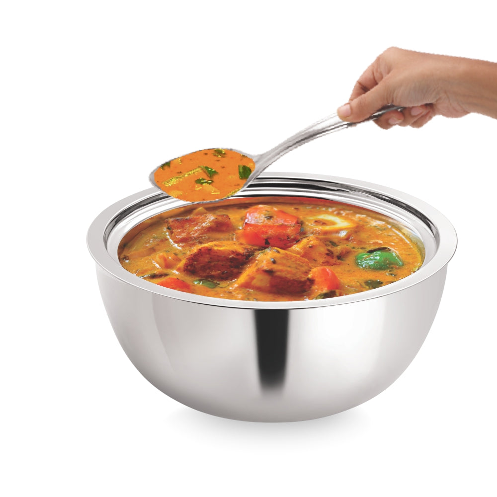 BOROSIL STAINLESS STEEL CURRY SERVER 1500ML