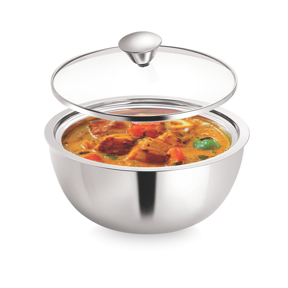 BOROSIL STAINLESS STEEL CURRY SERVER 1500ML