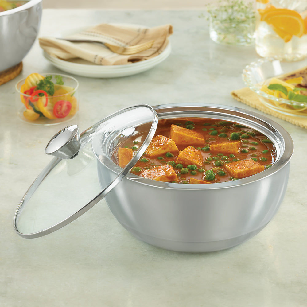 Borosil Stainless Steel Curry Server 1500ml