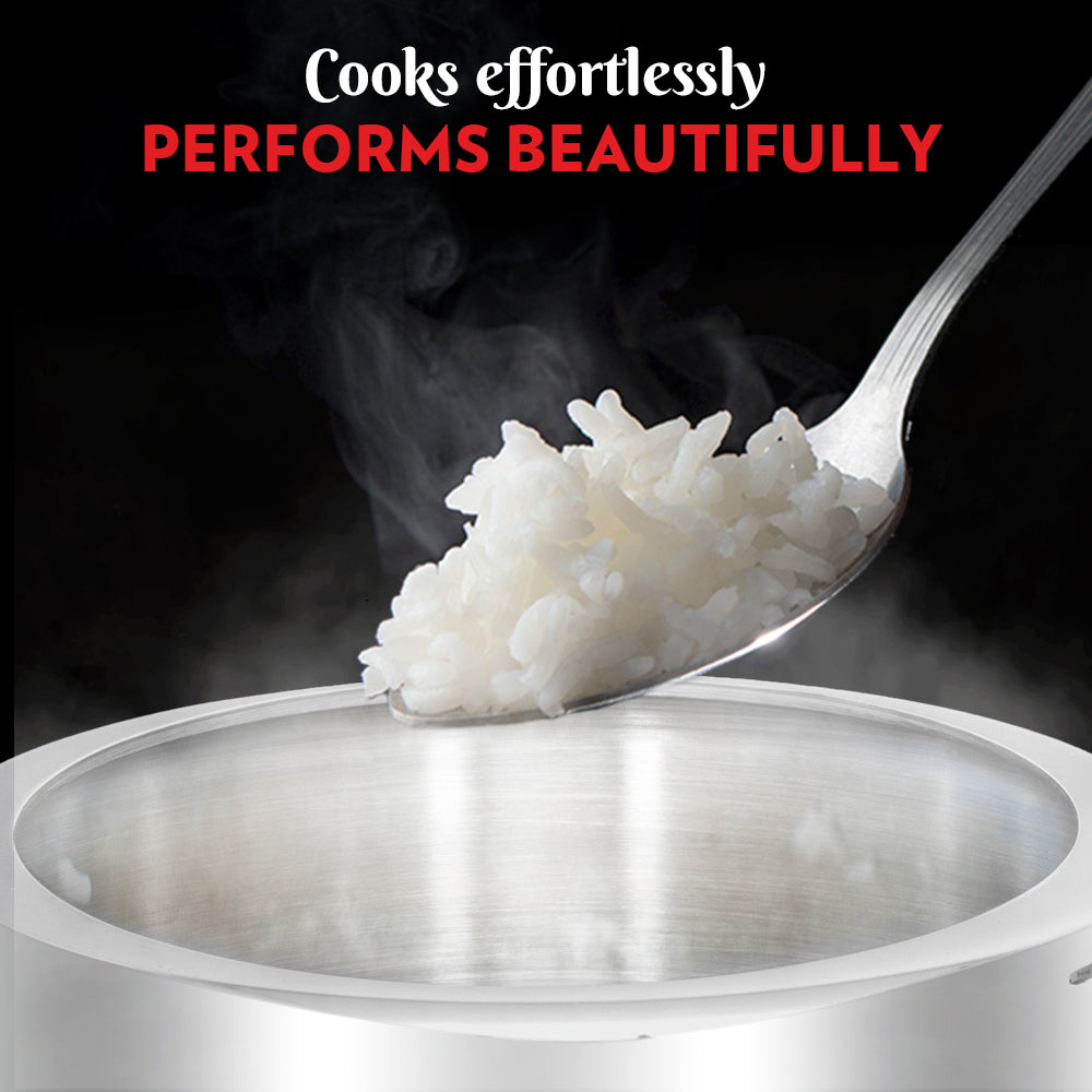 BOROSIL STAINLESS STEEL TRIPLY INNER LID COOKER 5LTR