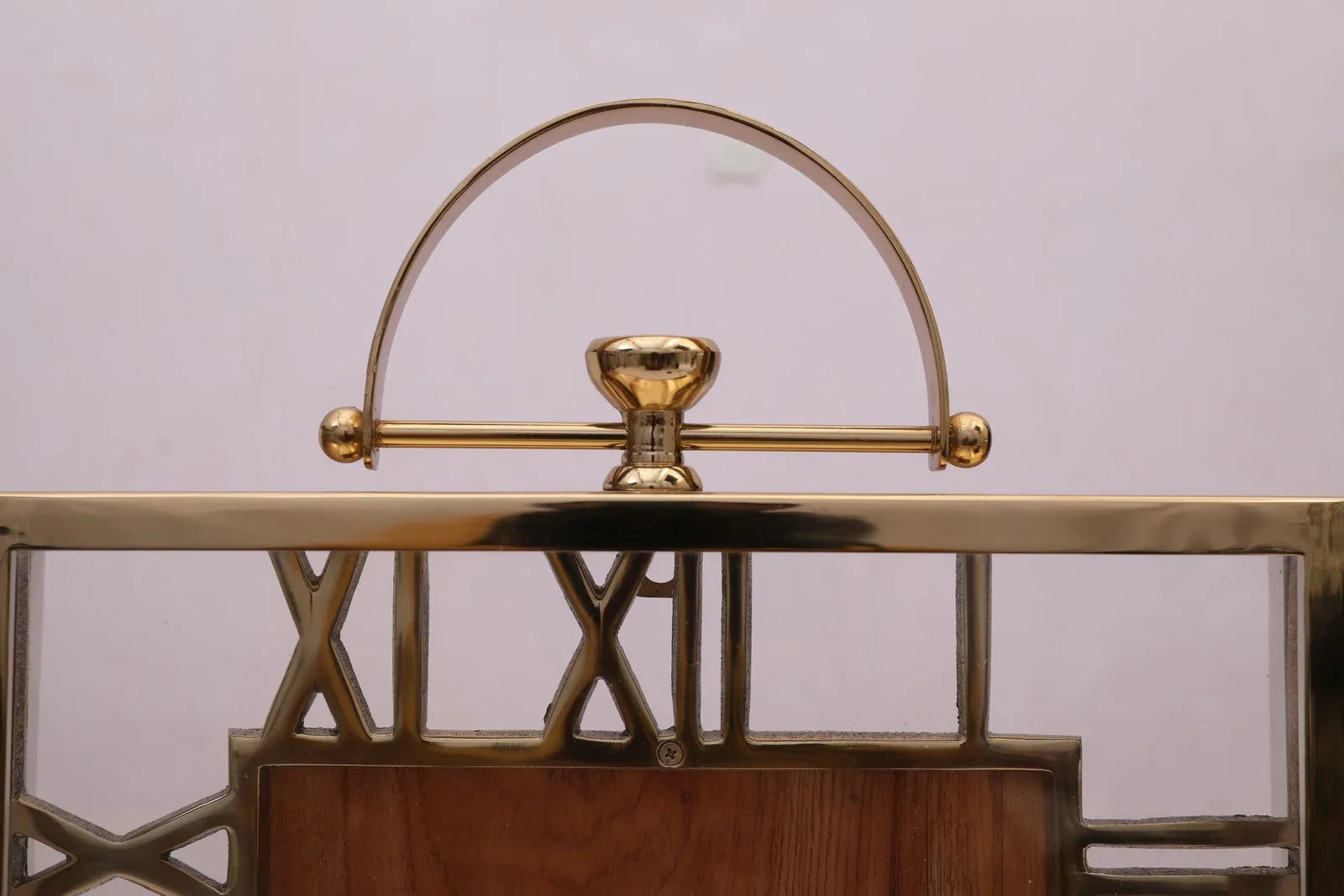 Bello Classic Square Wall Clock 33cm in Brown Silver Colour - HomeTown