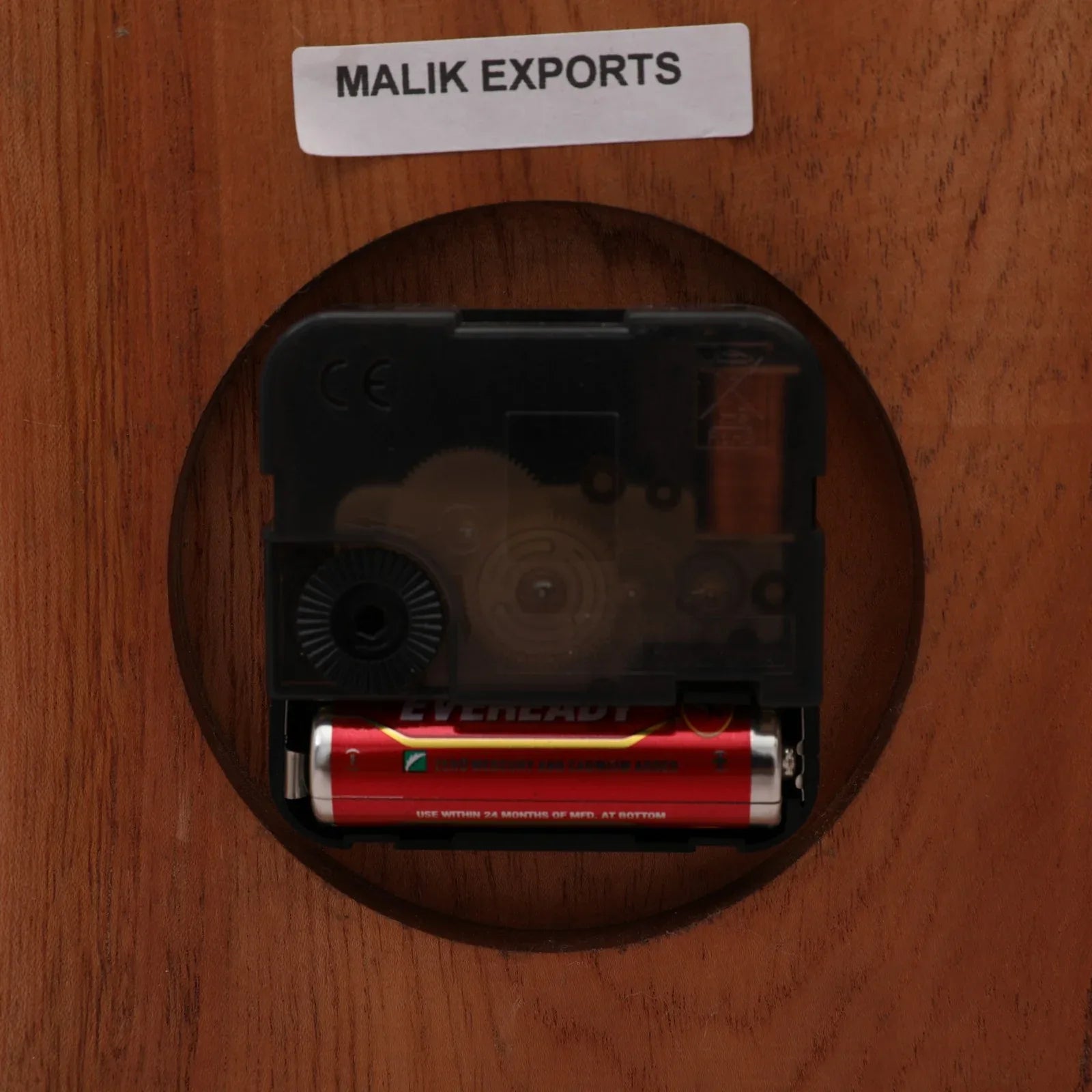 Bello Classic Square Wall Clock 33cm in Brown Silver Colour - HomeTown