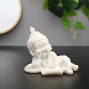 NAQSH READING MONK, POLYRESIN HAND FINISHED FIGURINE WHITE BY LIVNG ESSENCE - HomeTown