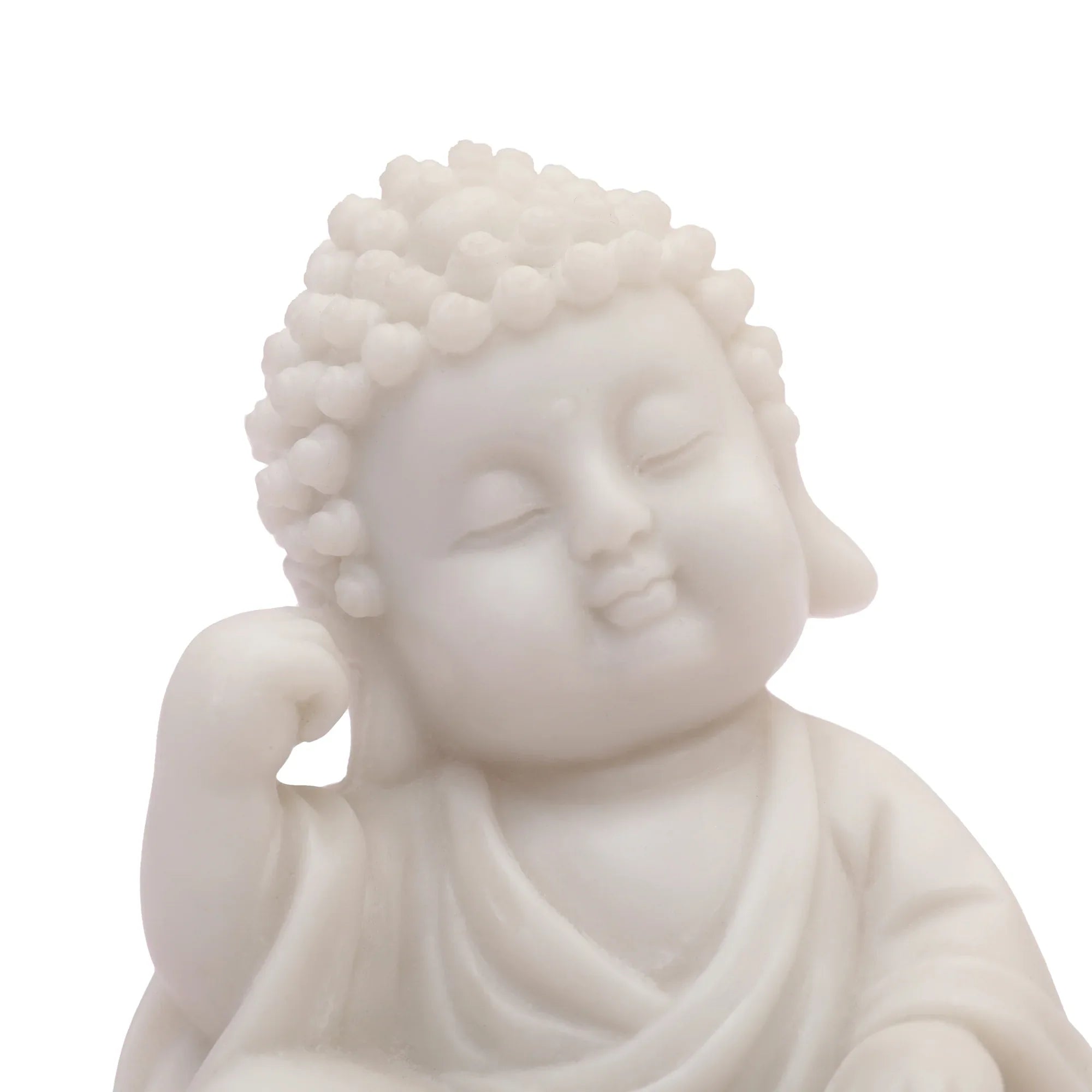 NAQSH SET OF 3PIECE MONK, POLYRESIN HAND FINISHED FIGURINE WHITE BY LIVNG ESSENCE - HomeTown