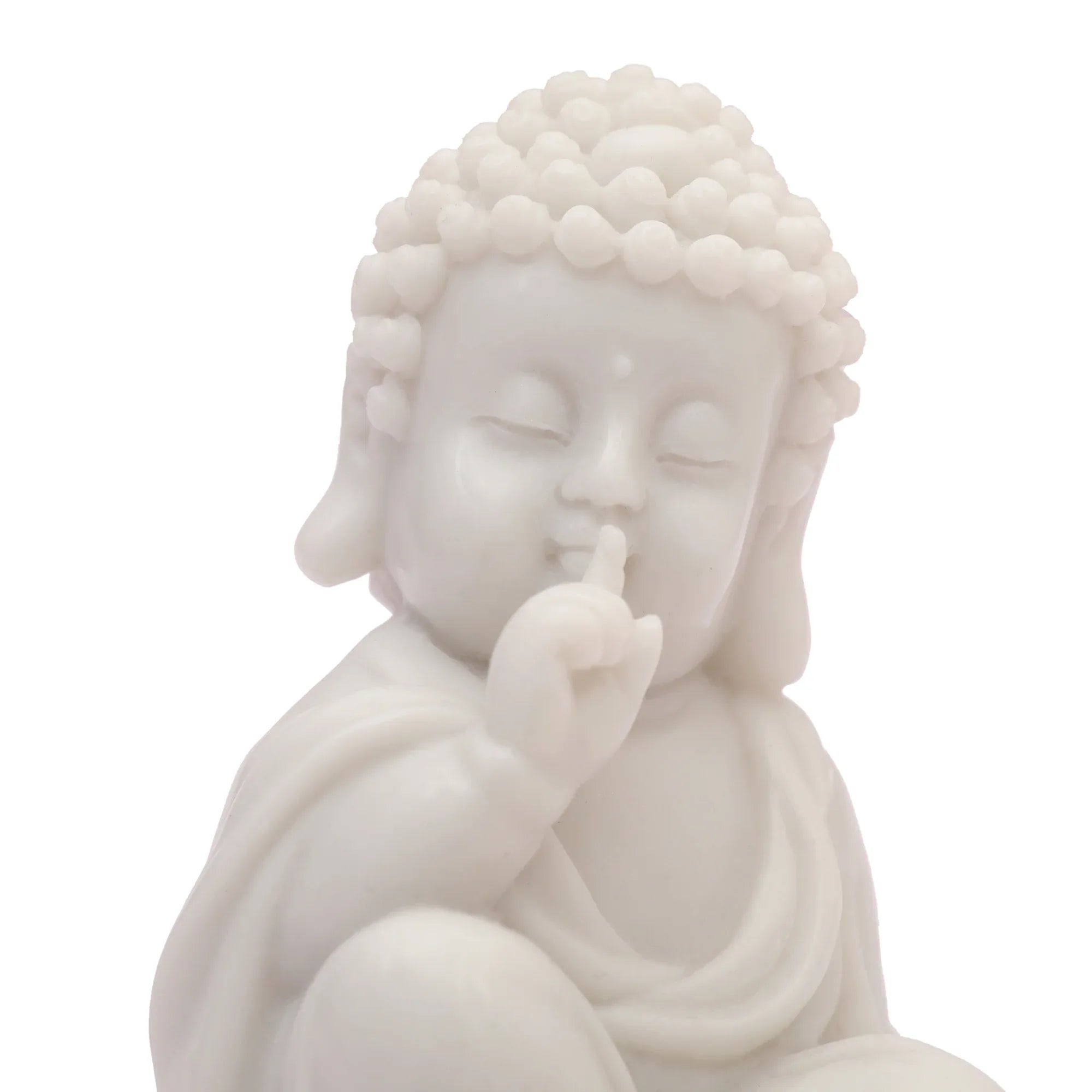 NAQSH SET OF 3PIECE MONK, POLYRESIN HAND FINISHED FIGURINE WHITE BY LIVNG ESSENCE - HomeTown