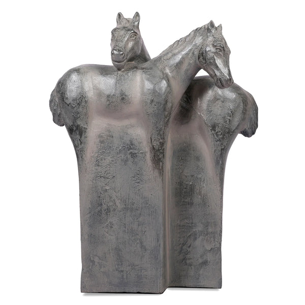 Stella Silver Pearl Finish Polyresin Horse Table Décor dimensions
