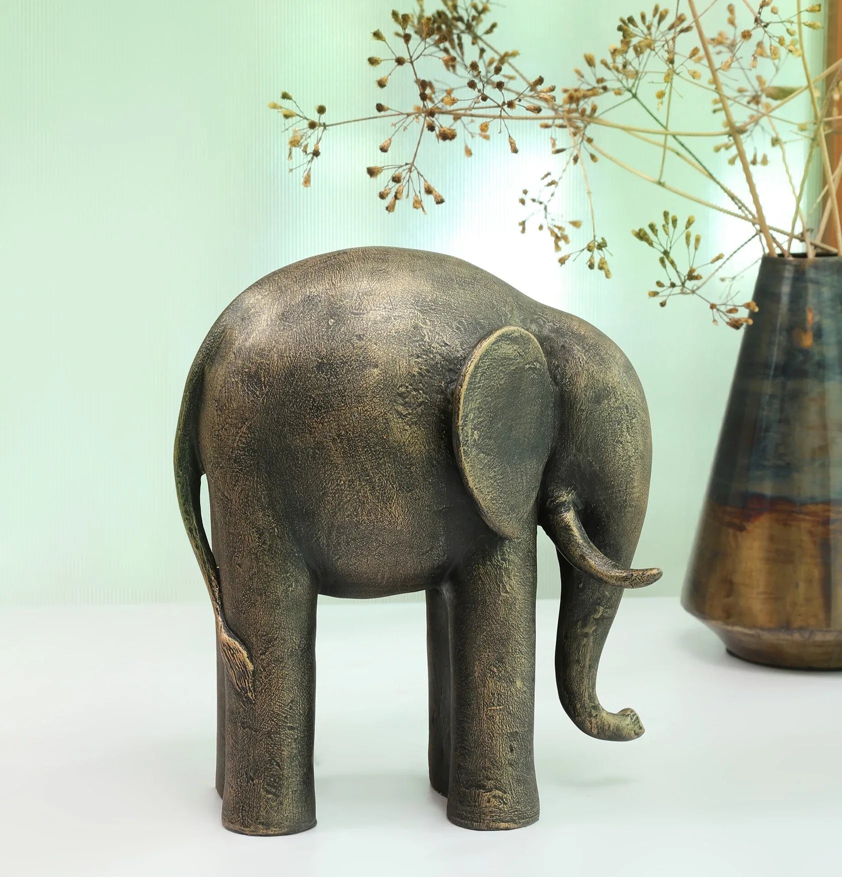 Stella Antique Finish Polyresin Elephant Table Décor - HomeTown