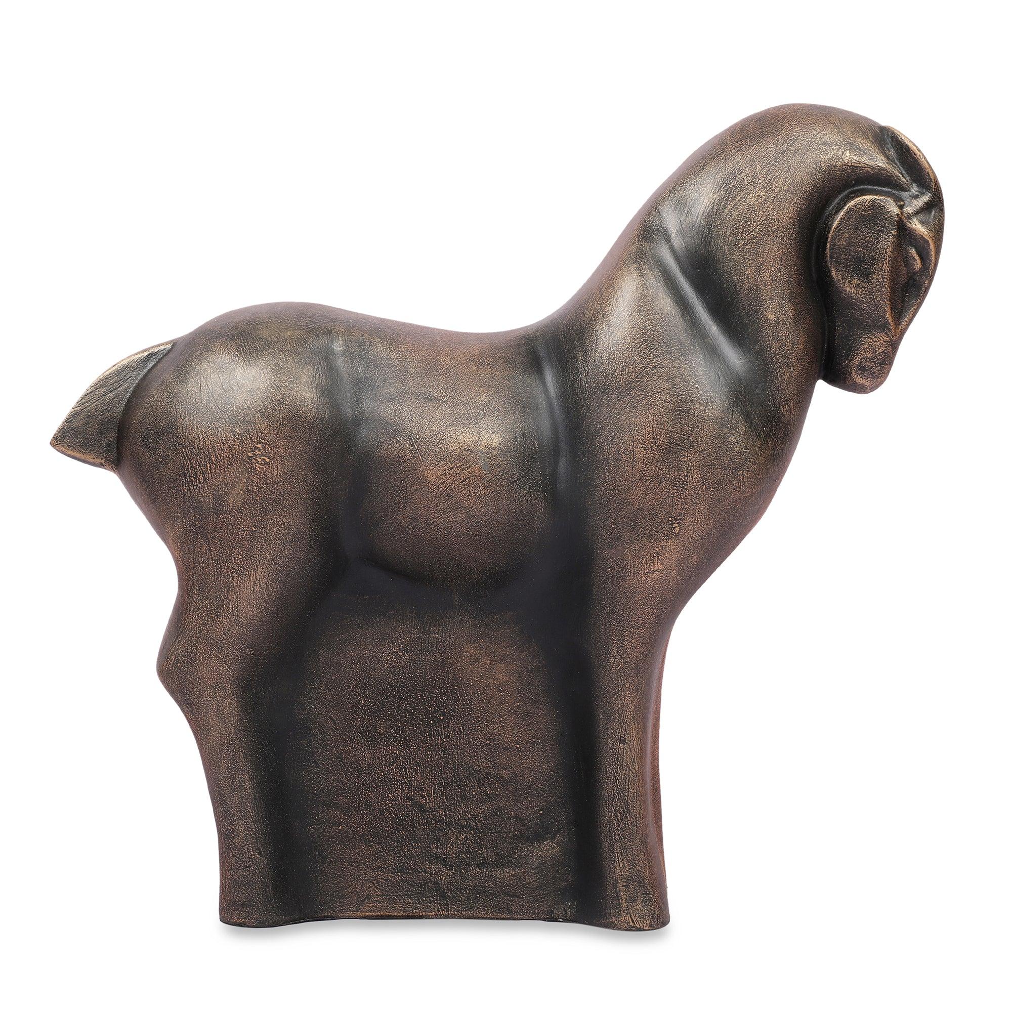 Stella Antique Finish Polyresin Contemporary Horse Table Décor - HomeTown