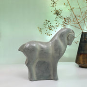 Stella Silver Pearl Finish Polyresin Contemporary Horse Table Décor - HomeTown