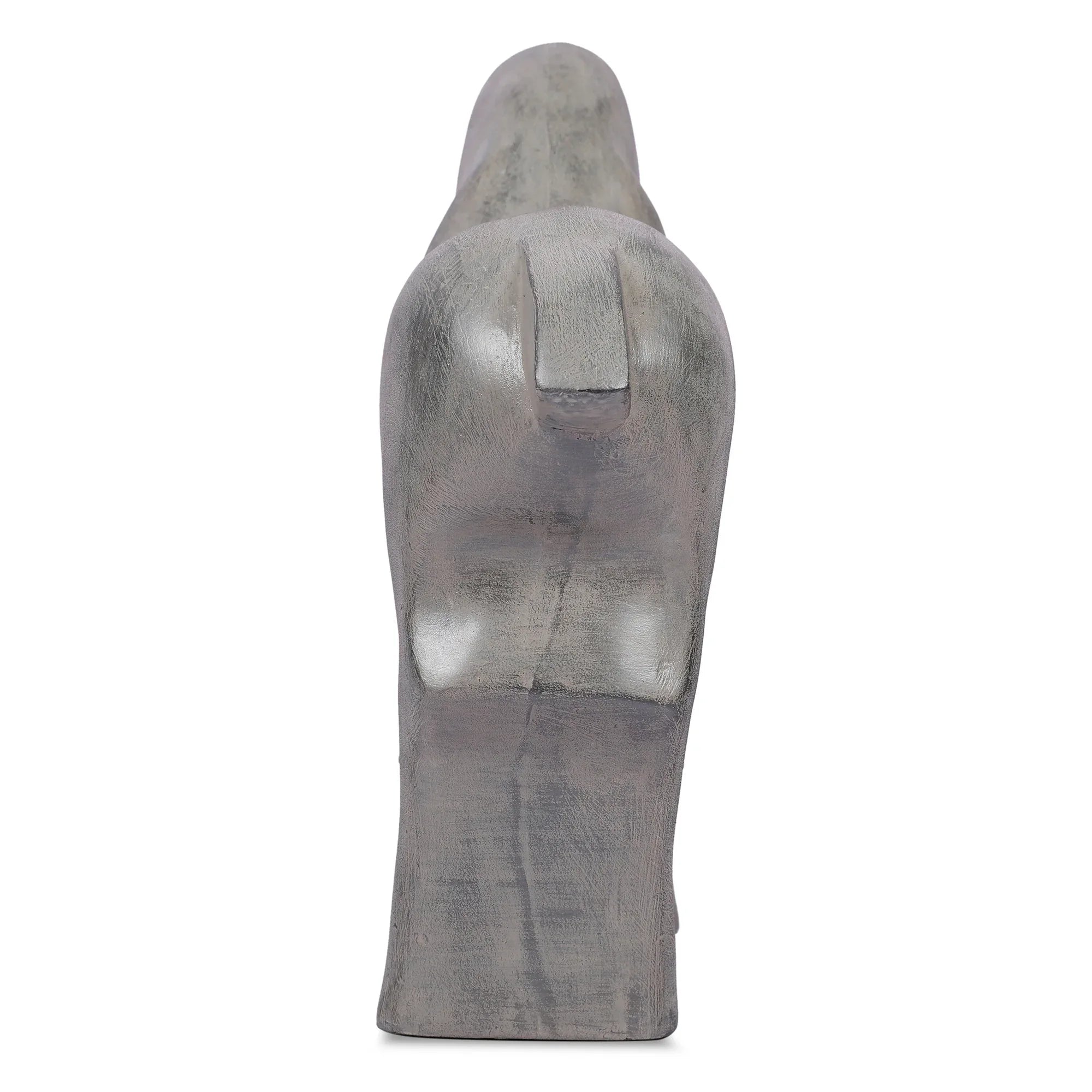 Stella Silver Pearl Finish Polyresin Contemporary Horse Table Décor - HomeTown