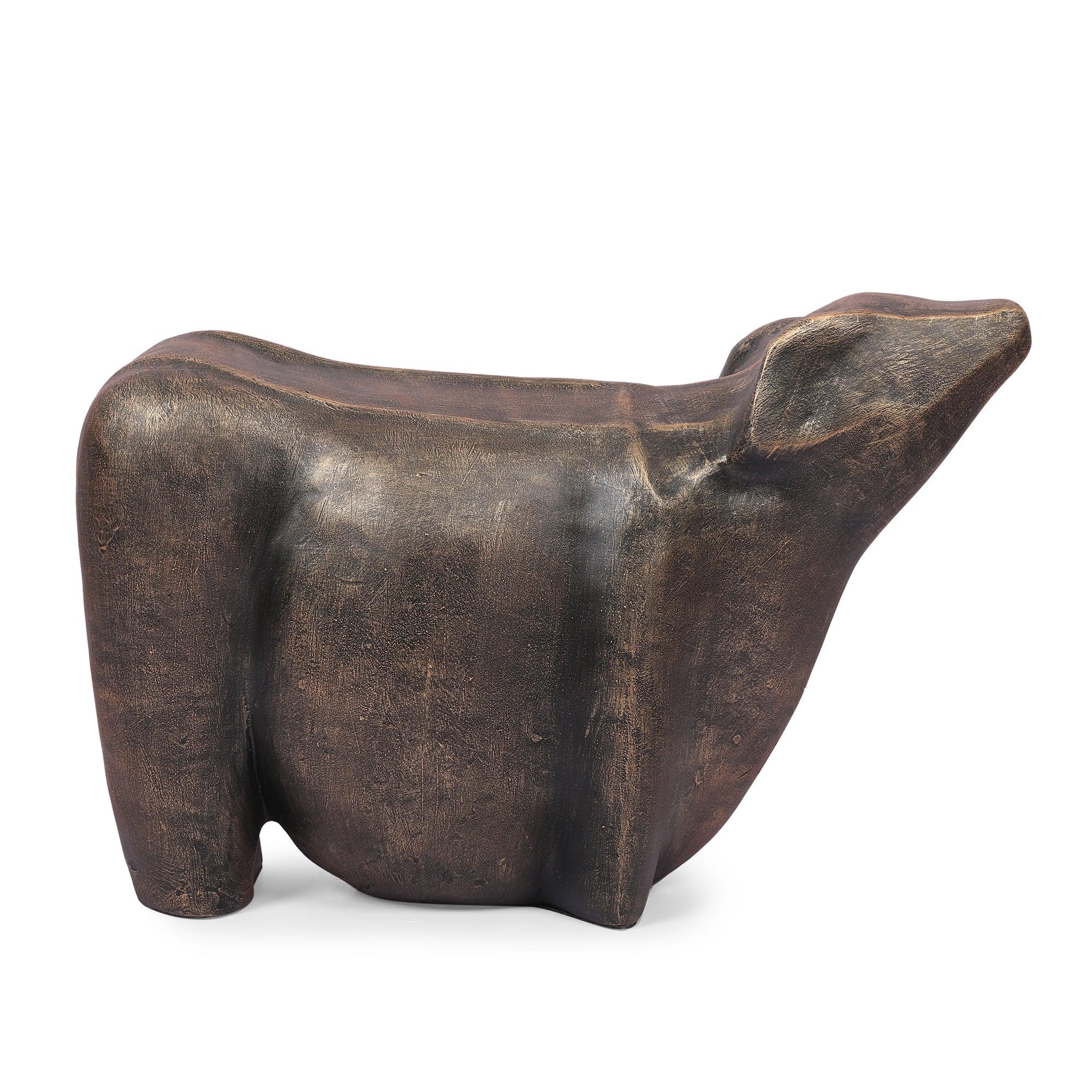 Stella Antique Finish Polyresin Contemporary Cow Table Décor - HomeTown