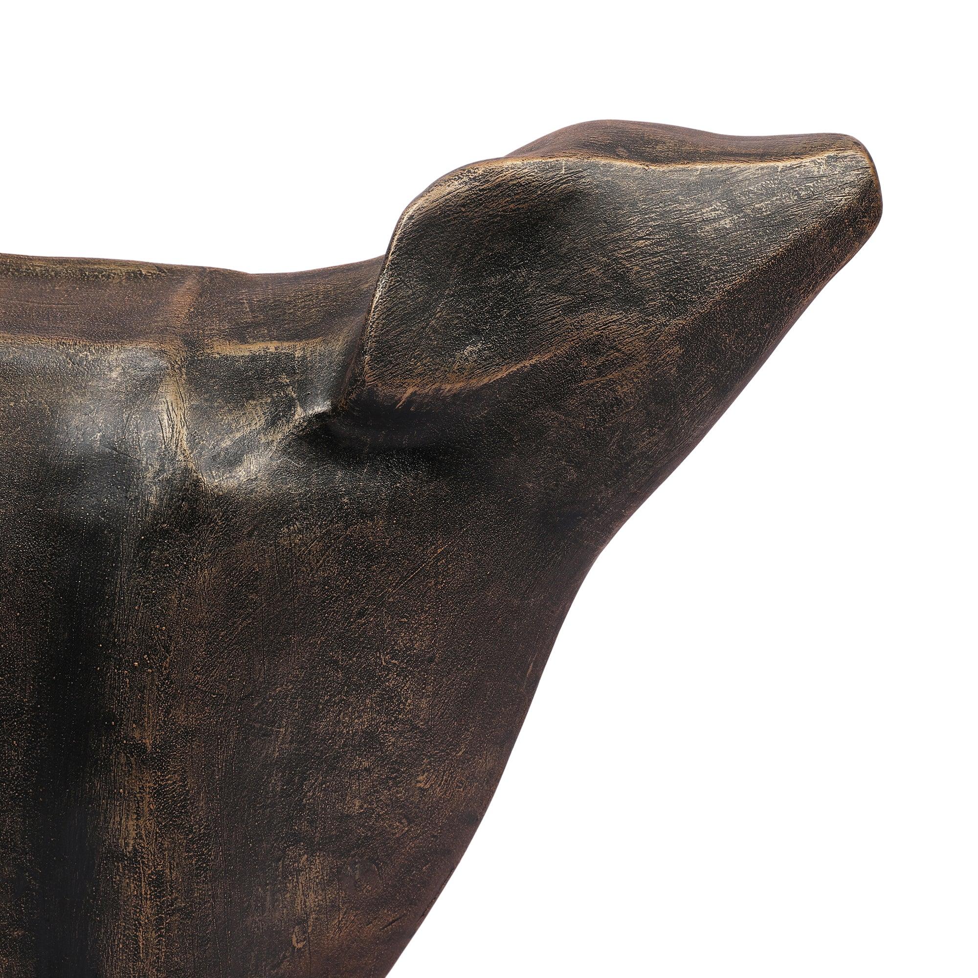 Stella Antique Finish Polyresin Contemporary Cow Table Décor - HomeTown