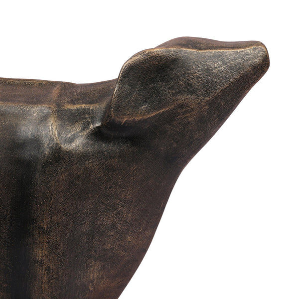 Stella Antique Finish Polyresin Contemporary Cow Table Décor dimensions
