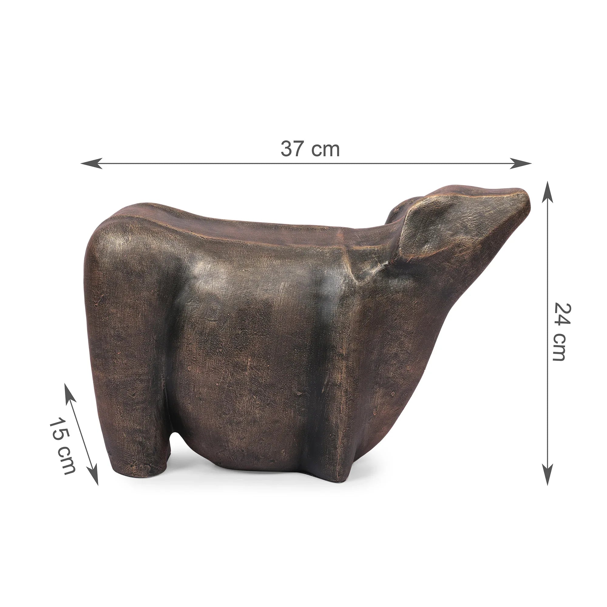 Stella Antique Finish Polyresin Contemporary Cow Table Décor - HomeTown