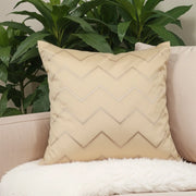 Festive ZigZag Jacquard Cushion Cover Gold, 40X40cm By LIVING ESSENCE - HomeTown