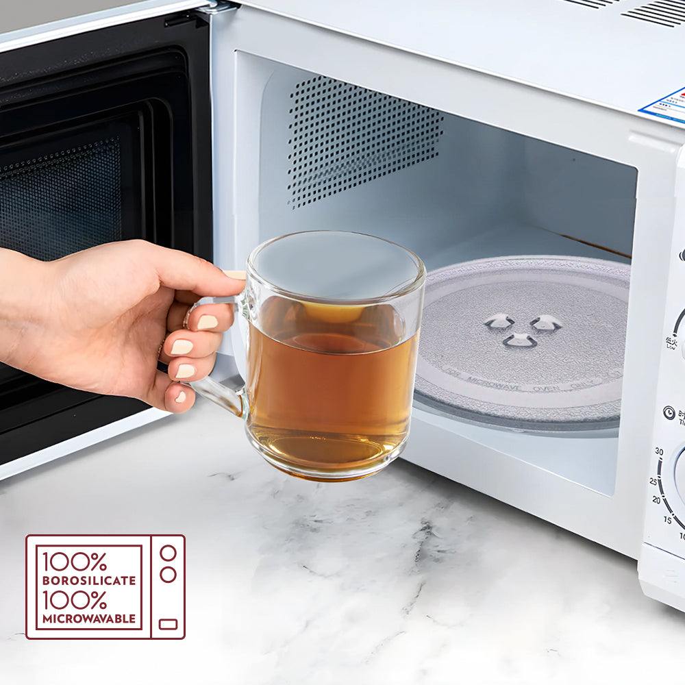 Borosil Glass Kettle 1litre & 4pc Mug 240ml