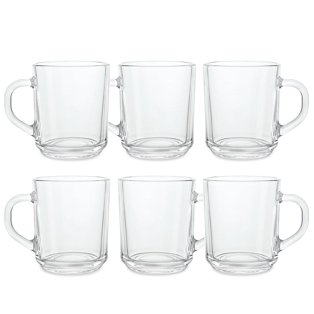 BOROSIL LATTE PLAIN COFFEE MUG 240ML 6 PCS SET